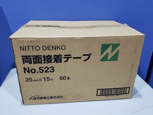 [未使用] NITTO DENKO 日東電工 No523 両面接着テープ 25mmx15m 60巻 カーペット パネル ポスター用