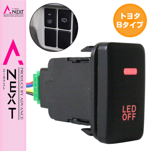 【トヨタB】 ラウム NCZ20系 H15.5～H23.10 LED：レッド/赤 ON/OFFスイッチ 増設 USBスイッチホールカバー 電源スイッチ オルタネイト式