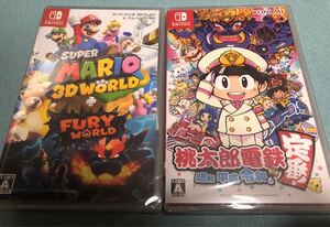 新品未開封 送料無料 スーパーマリオ3Dワールド+フューリーワールド switch & 桃太郎電鉄 ~昭和 平成 令和も定番!~
