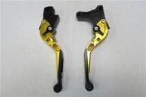 BMW F800GS/R/GT F800S F700GS F650GS ビレットレバー ロング 金 【ae-f800-1】_画像2