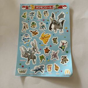 2012/McDonald's/ハッピーセット/ポケモン/ステッカー/ポケットモンスター Pocket Monsters/新品/マック/マクドナルド/ベストウィッシュ