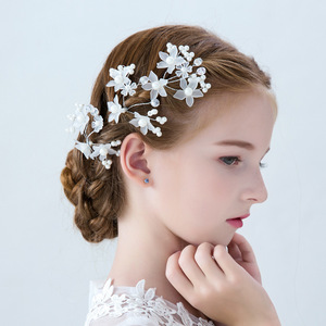 髪飾り 3点セット ヘアピン かんざし 女の子 子供 キッズ パール 花 クリア ヘアアクセサリー 発表会 ピアノ イベント