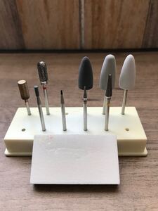 ☆美品☆ネイルラボ マシーン ビット 9本 セット ドレッサー アタッチメント ネイル ネイルビット マシーンビット ネイルマシン
