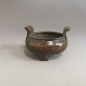 古銅製 香炉 三足 香炉 香道具 中国古美術 時代物