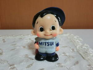 昭和 レトロ　三井銀行 MITSUI 野球 ソフビ 貯金箱　レトロポップ　人形 置物　ビンテージ