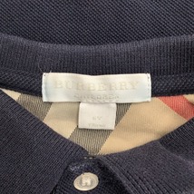 ♪♪ BURBERRY バーバリー kids キッズ 長袖ポロシャツ SIZE 110 ネイビー 傷や汚れあり_画像3