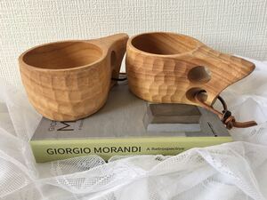 新入荷 手作り木製コップ 2個セット ククサ 北欧天然木カップ キャンプ