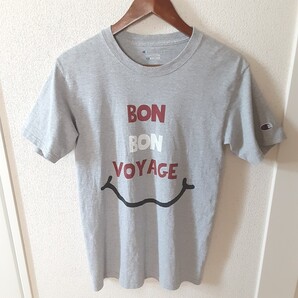 アメリカ古着 champion BON BON VOYAGE LOGO Tシャツ グレー USA古着 アメカジ