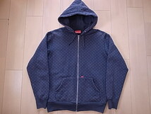 ☆ 初期 2008年 08AW Supreme シュプリーム Small Dot Zip Up Hoodie スモール ドット スウェット ジップ パーカー (ネイビー紺M)CDH_画像1