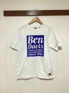 ふ959 BEN DAVIS ベンデイビス プリント半袖Tシャツ L ホワイト