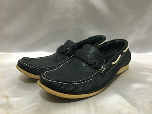 BALLY Bally leather deck shoes Switzerland made size US10 1/2EEE navy 