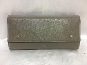 CELINE セリーヌ ラージフラップマルチファンクション 長財布 ロングウォレット W-PG-3105 グレー