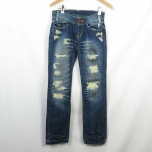 element クラッシュダメージ スキニーデニムパンツ ジーンズ size25/エレメント　1103