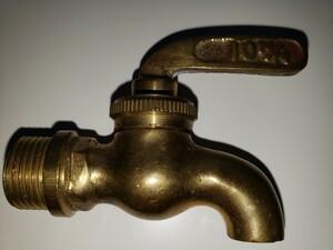 大正カラン③ 真鍮 蛇口 金具 レトロ工具 インテリア