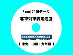 ■マニア究極・客車列車区間表定速度【 東海・山陽・九州編 】オリジナル編集・Excel2010データ