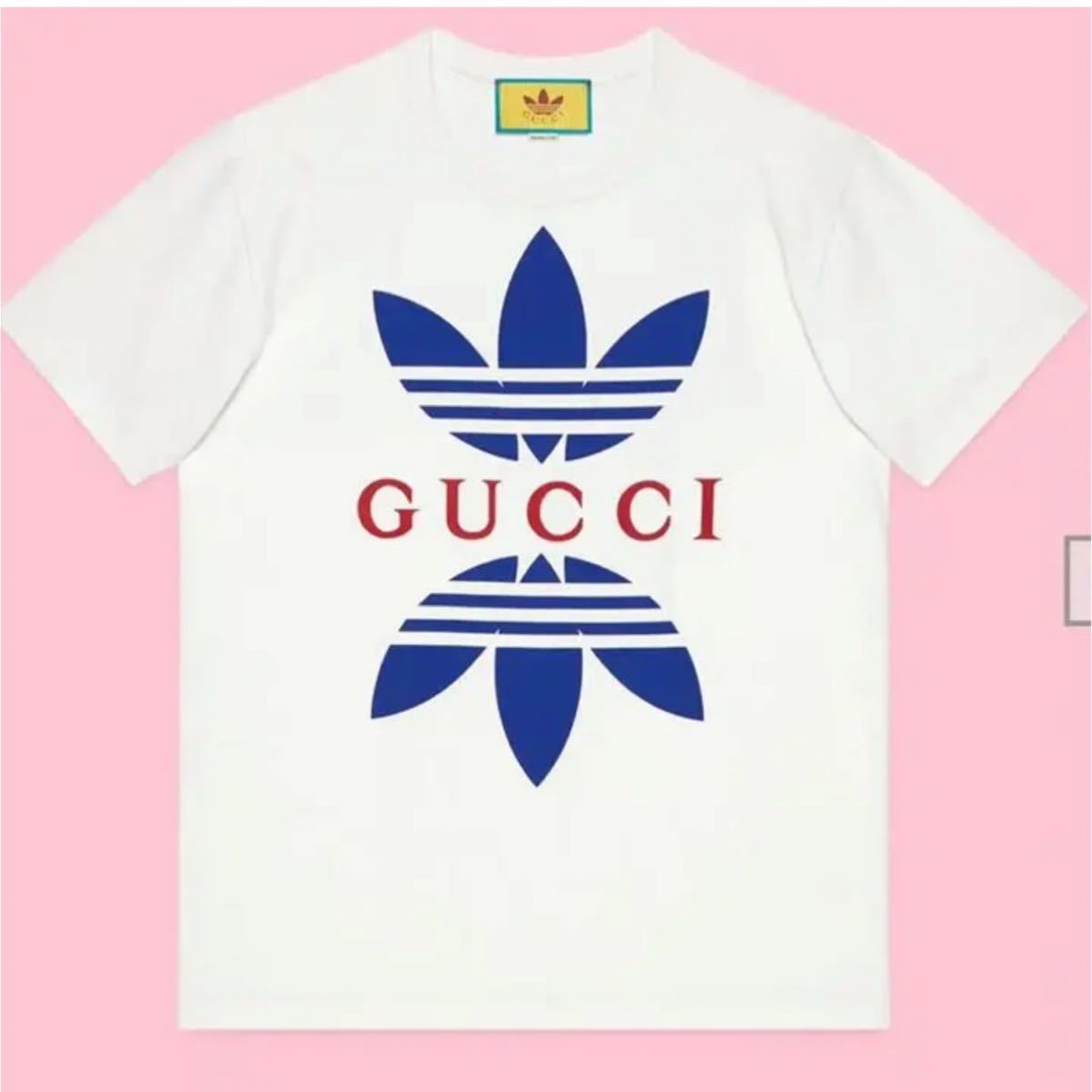 安心の匿名配送 激レア GUCCI×adidas コラボ ロングTシャツ 紺 Sサイズ