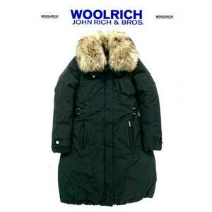  immediately complete sale 14AW WOOLRICH Woolrich height performance waterproof * water-repellent high class real raccoon fur down coat lady's XS beautiful goods 
