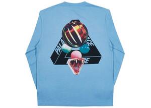 レア 新品未使用◆Large◆18SS Palace SANS FERG LONGSLEEVE CORNFLOWER BLUE◆水色 L スケーター Palace Skateboards ロンT 正規品 GAP