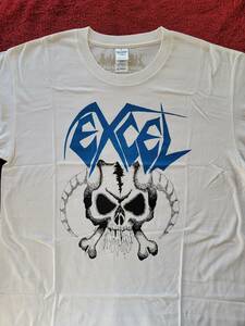 新品未使用品 デッドストック◆XLサイズ◆EXCEL SKULL & HORN Tシャツ オフィシャル◆エクセル スーサイダル ハードコア ANTHRAX