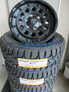 NITRO POWER H12 SHOTGUN 16x6.5J +38 6H-139.7 バレルブラック TOYO OPEN COUNTRY R/T 215/65R16 200系ハイエース