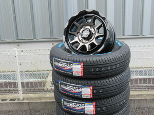 WEDS MUDVANCE 06 15x6J +33 6-139.7 ブラックポリッシュ/ブロンズクリア GOODYEAR NASCAR 195/80R15セット 200系ハイエース