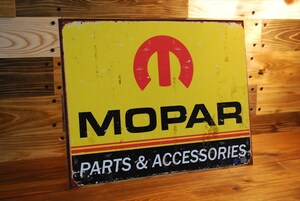 アメリカンブリキ看板 ティンサイン モパー ロゴ 405x315mm MADE IN USA☆MOPARライセンス品 アメ雑 ガレージ メタルサイン