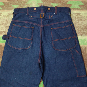 HBTポケット 【バックルバック】 40s Buckle Back Denim Work Pants / 40年代 デニム ワーク パンツ ペインターパンツ ビンテージ 30s50s