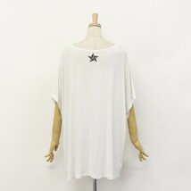 ◆GIVENCHY/ジバンシィ シルク混 レーヨン プリント ドルマン トップス カットソー ホワイト S_画像2