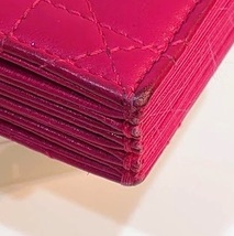 【良品】Christian Dior クリスチャン ディオール レディディオール カードケース ラムスキン ピンク 革 チャーム付き【送料無料】_画像10