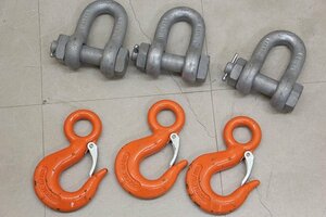  Taiyou shackle hook 3 set TAIYO weight hook spring attaching use load 2T ⑤