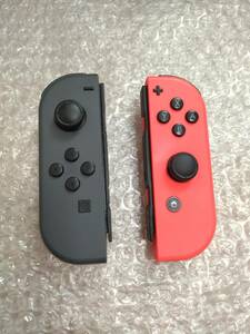 ●任天堂 Nintendo Switch ニンテンドー スイッチ Joy-con ジョイコン グレー ネオンレッド LRセット ジャンク 送料無料●