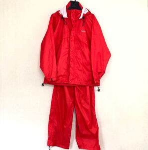 CARAVAN キャラバン レインスーツ レインウェア アウトドア 登山 合羽 雨具上下セット M 男女兼用 ユニセックス 赤