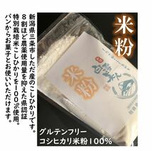 米粉900g　令和3年　新潟県三条市しただ産　減農薬　特別栽培米コシヒカリ100% グルテンフリー　送料無料_画像1