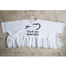 未使用 ヴィヴィアンウエストウッドアングロマニア オーブ刺繍 ワイド プリーツ コットン Tシャツ 38 日本製 Vivienne Westwood ANGLOMANIA_画像7