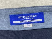 F/ 良品 BURBERRY LONDON BLUE LABEL バーバリー ブルーレーベル 麻混 台形 巻きスカート SIZE:36 / 三陽商会_画像5
