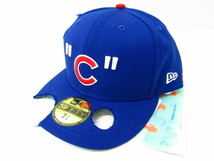 NEW ERA × OFF-WHITE × MLB CHICAGO CUBS CAP “BLUE RED” 帽子 SIZE:58.7cm♪CA718_画像1