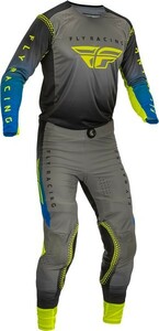 XL/36インチ MXウエア上下セット FLY 23 LITE グレー/ブルー/ハイビス ジャージ＆パンツ モトクロス 正規輸入品 WESTWOODMX