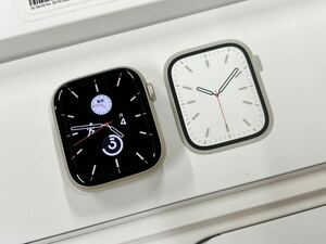 ☆即決 ほぼ未使用 Apple Watch series7 45mm スターライトアルミニウム アップルウォッチ GPS+Cellularモデル 心電図 シリーズ7 