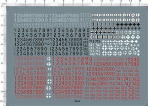 ●デカール 全スケール ドイツ戦車ナンバー【即決・送料無料！】【匿名発送！】5844