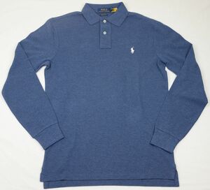 *POLO Ralph Lauren рубашка-поло с длинным рукавом ( пепел темно-синий,US-XS(JP-S)) новый товар 