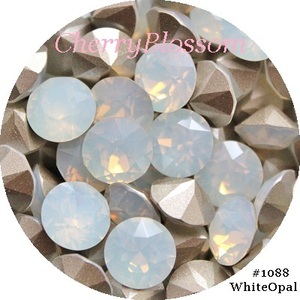 PP24*50 bead * white opal *#1088* Swaro * tea ton * hand made accessory .* Swarovski 