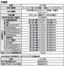 LIXIL・INAX 浄水器水栓ビルトイン形 JF-WA501(JW) 【スイA】_画像3