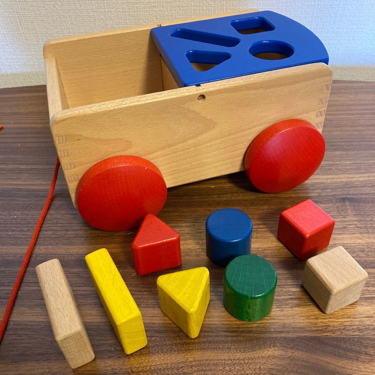 新品未開封レア】グリムス社大きな車(青/ブルー)木の車|PayPayフリマ