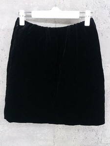 ◇ FOXEY フォクシー キルティング 中綿 ミニ 台形 スカート 40 ブラック レディース