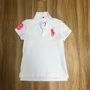 ラルフローレンポロシャツ　レディース　M165/92A ホワイト ビッグポニー RALPH LAUREN