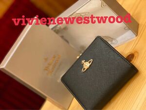 Vivienne Westwood ヴィヴィアンウエストウッド 二つ折り財布 がま口 がま口財布 折財布 二つ折り 黒