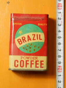 100年前　ブラジルコーヒー　空缶　　上蓋なし
