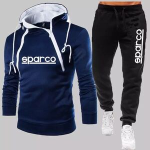 【送料無料】 スパルコ ジャージ上下 パーカー SPARCO 青 白 黒 【ご奉仕価格】 RYU306