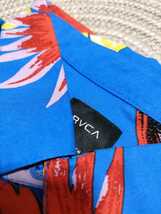 新品 定価8800 RVCA ルーカ 半袖 花柄 シャツ S メンズ アロハシャツ 青 ブルー_画像3