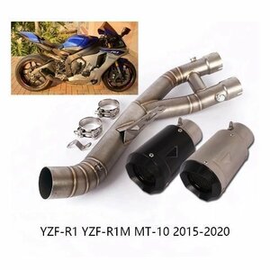 KO Lightning / 195 mm スリップオンマフラー ステンレス カーボン 触媒除去 / Yamaha ヤマハ YZF-R1 YZF-R1M MT-10 2015-2020年式